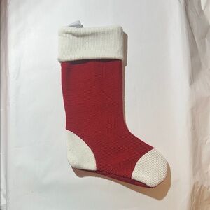 Red and White Holiday Stocking